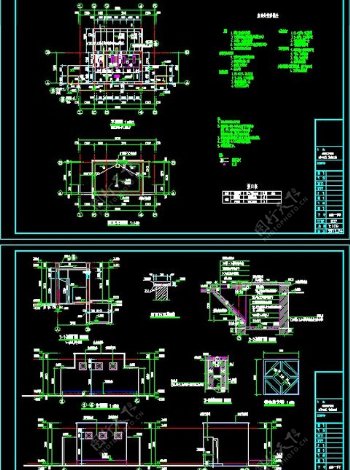 公共厕所施工图CAD设计图纸