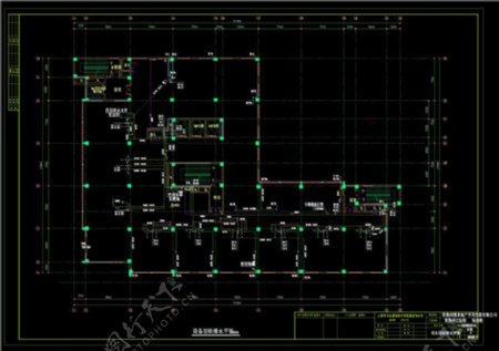 设备层给排水平面CAD图纸