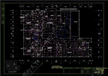 地下室照明平面图CAD图纸
