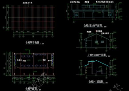 厕所cad景观图素材