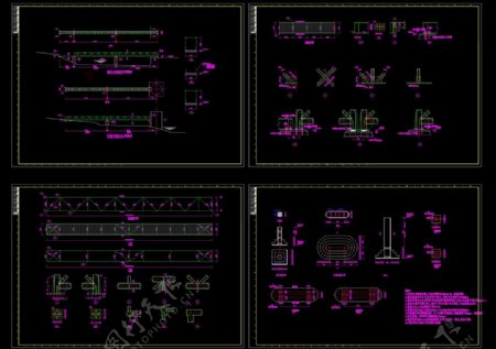 钢结构栈桥cad图纸