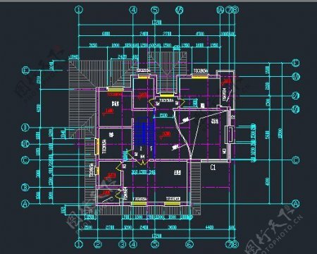 建筑二层平面CAD源文件