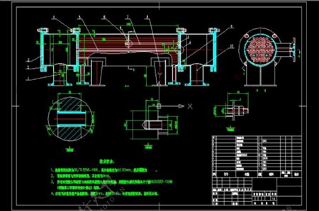 预热器装配图CAD图纸