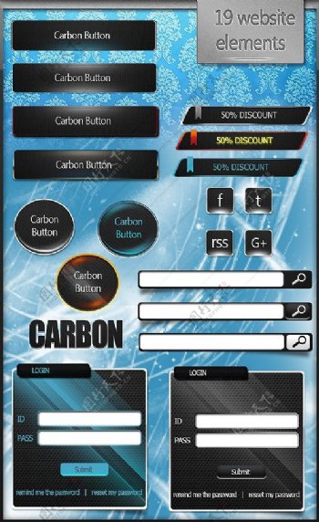 carbon黑金属风格UI工具