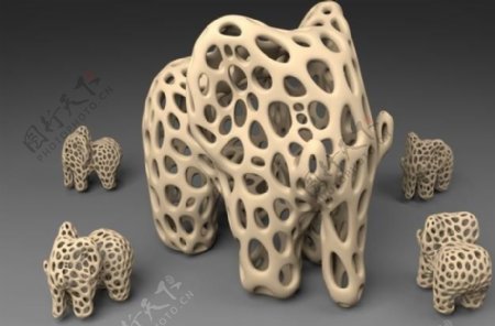 大象的Voronoi风格