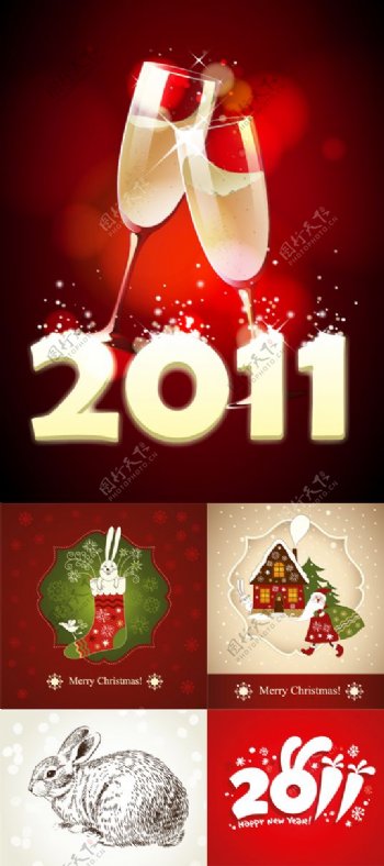2011欢乐圣诞节矢量素材