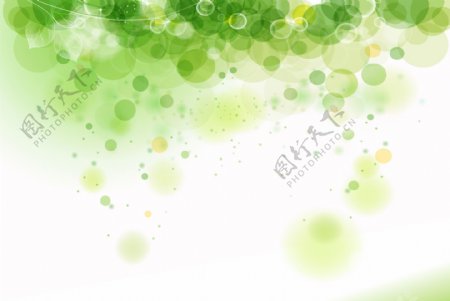 现代简约绿色气泡线条清新简单背景图片