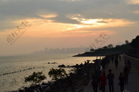 深圳湾公园海边风景图片