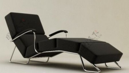 黑色睡椅模型