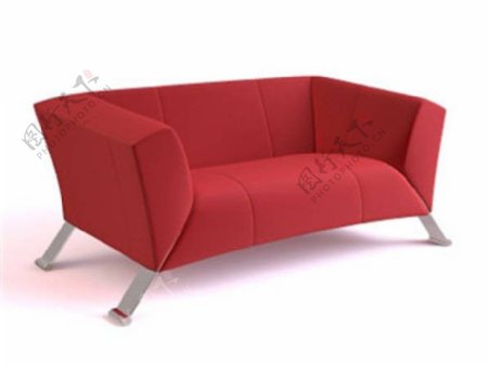 红色分段沙发家具装饰模具模型