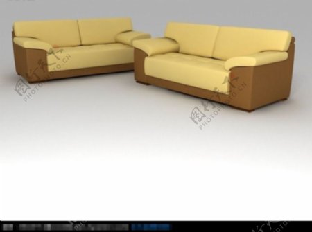 时尚现代组合沙发3D模型素材