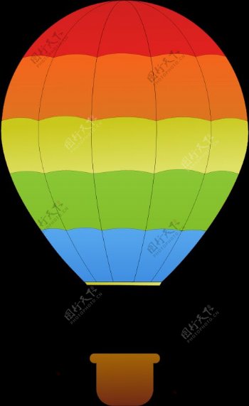 横向条纹的热气球