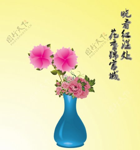 花瓶和花图片