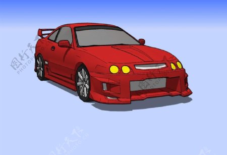 红车3D模型