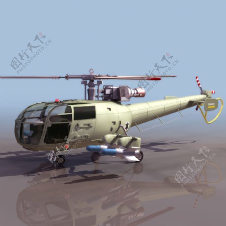 ALOUETTE直升机模型06