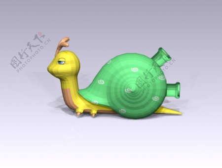 蜗牛3D模型素材