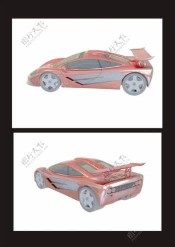 红色赛车3d模型