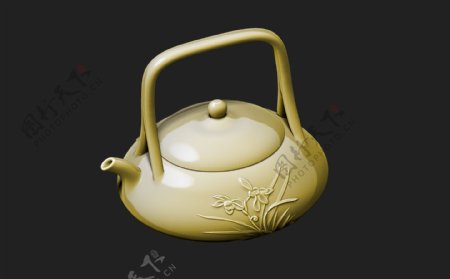 中式茶壶3D模型
