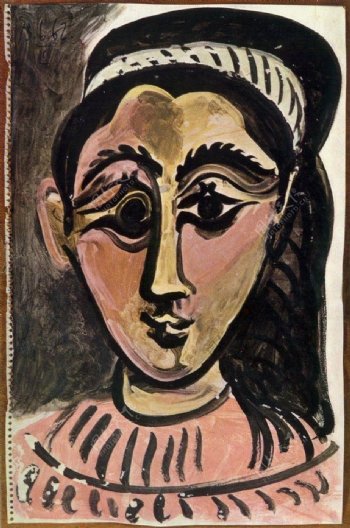 1962T鍧眅defemme3西班牙画家巴勃罗毕加索抽象油画人物人体油画装饰画