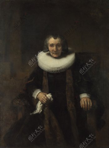 RembrandtPortraitofMargarethadeGeerWifeofJacobTrip高清西方古典人物宗教人物神话人物巴洛克艺术油画装饰画