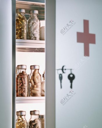 药瓶药柜图片