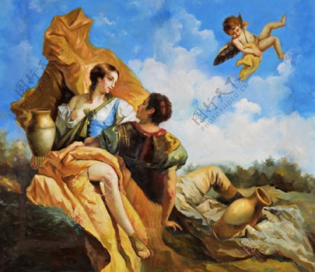 200866121628938高清西方古典人物宗教人物神话人物巴洛克艺术油画装饰画