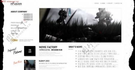 韩国电影资讯网站模板