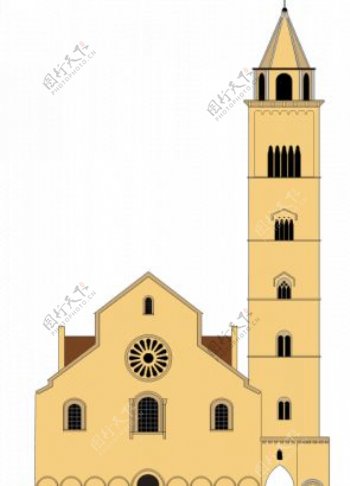 特拉尼教堂矢量图像