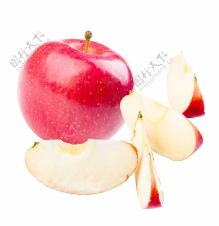 红苹果白色隔离