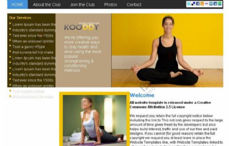 瑜伽企业网站模板