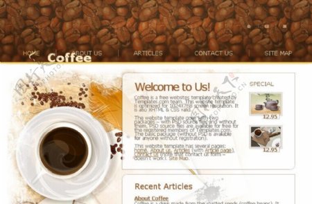 大气咖啡豆企业模板