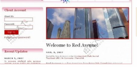 红色企业日志网页模板