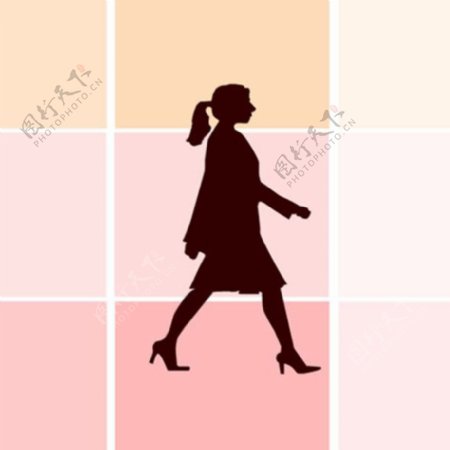 职业女性走路