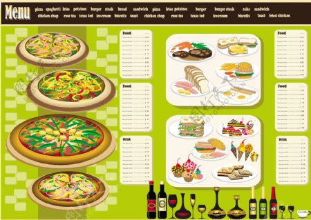 餐馆的菜单设计图片