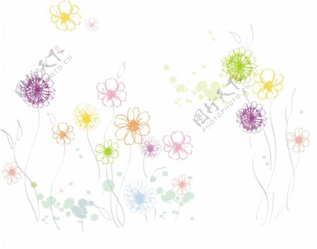 个性花卉矢量图下载