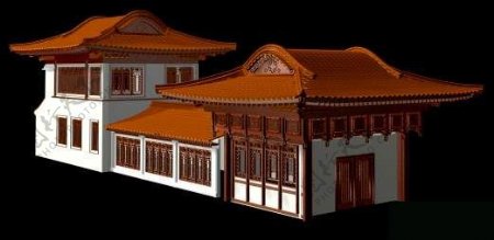 中式建筑3d模型下载3d建筑模型17