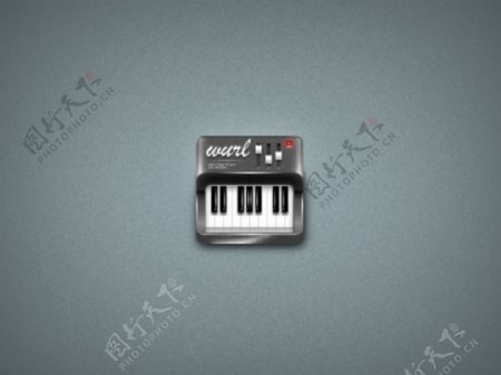 app按钮精致写实钢琴调音器ICON