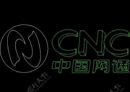 CNC中国网通标志图块CAD饰物陈设图纸素材