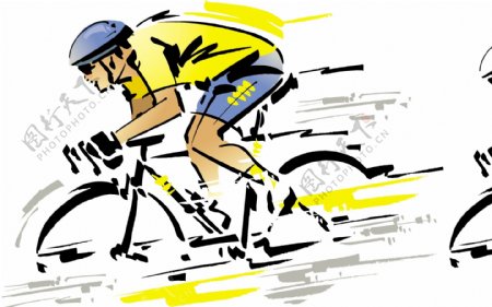 运动人物自行车图片