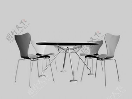 漂亮的桌椅3d模型家具模型88