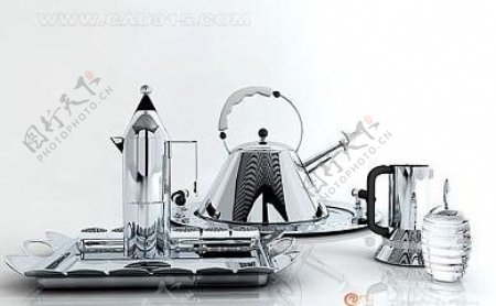 不锈钢餐具3d模型厨具餐具3d模型2
