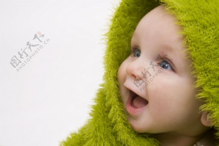 可爱绿色宝宝图片