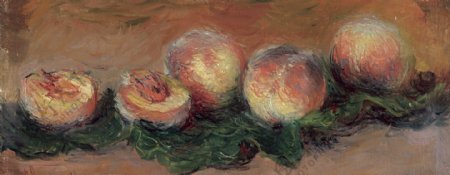 ClaudeMonetPeaches1882法国画家克劳德.莫奈oscarclaudeMonet风景油画装饰画