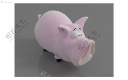 3D卡通猪模型