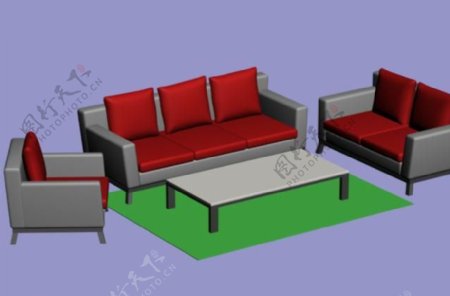 3d沙发组合模型图片