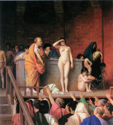 格罗姆油画拍卖奴隶图片
