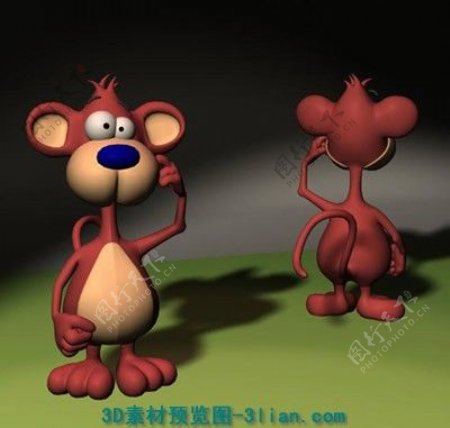 3D卡通猴子模型