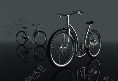 高精度自行车三维模型图片
