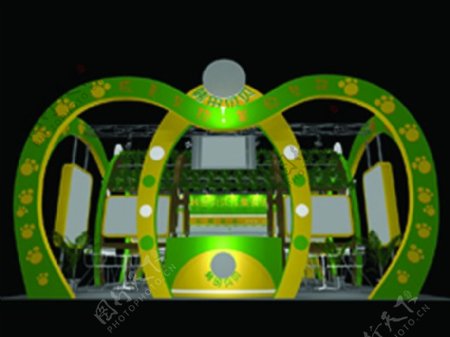 绿色环保展览展示设计3D设计空间设计