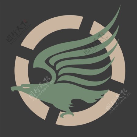印花矢量图T恤图案徽章标记动物鹰免费素材